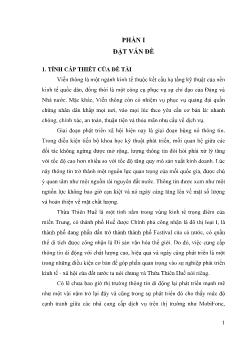 Đề tài Giải pháp nâng cao năng lực cạnh tranh và phát triển thông tin di động của công ty viễn thông quân đội Viettel tại Thừa Thiên Huế