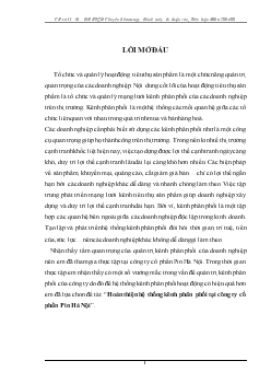 Đề tài Hoàn thiện hệ thống kênh phân phối tại công ty cổ phần pin Hà Nội