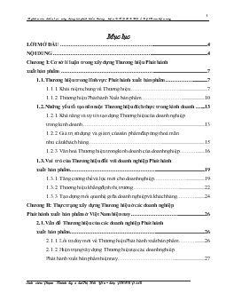 Đề tài Nghiên cứu chiến lược xây dựng và phát triển thương hiệu doanh nghiệp phát hành xuất bản phẩm ở Việt Nam hiện nay