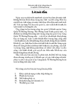 Đề tài Phân tích thiết kế hệ thống thông tin Làng Quốc tế Hướng Dương