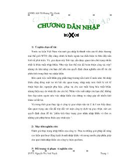 Đề tài Phân tích thực trạng giao nhận nhập khẩu và đưa ra những giải pháp hoàn thiện quy trình này