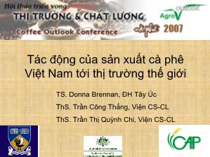 Đề tài Tác động của sản xuất cà phê Việt Nam tới thị trường thế giới