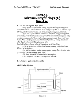 Đề tài Thiết kế nguồn điện phân