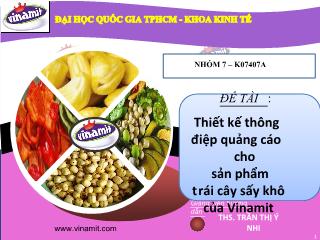 Đề tài Thiết kế thông điệp quảng cáo cho sản phẩm trái cây sấy khô của Vinamit