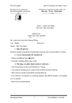 Đồ án Thiết kế cốp pha trượt đổ bê tông hầm điều áp nước nhà máy Thuỷ điện A Vương