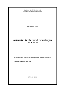 Khóa luận Giải pháp sắp xếp chuỗi gen sử dụng cây hậu tố