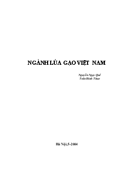 Ngành lúa gạo Việt Nam