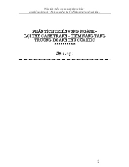 Phân tích triển vọng ngành, lợi thế cạnh tranh, tiềm năng tăng trưởng doanh thu của KDC