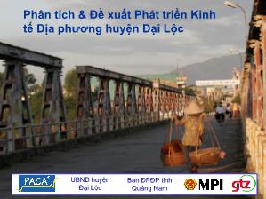 Phân tích và đề xuất phát triển kinh tế địa phương Huyện Đại Lộc