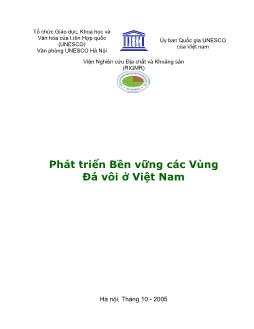 Phát triển Bền vững các Vùng Đá vôi ở Việt Nam