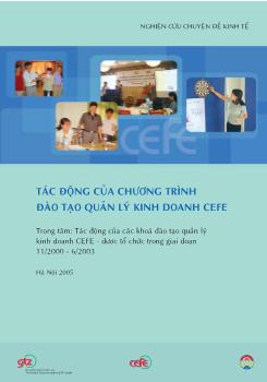 Tác động của chương trình quản lý đào tạo kinh doanh CEFE