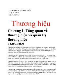 Thương hiệu và hoạch định chiến lược cho thương hiệu