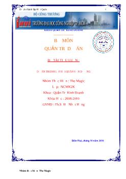 Tiểu luận Dự án thành lập hội quán Sơn Dương