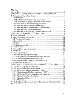 Tiểu luận Nghiên cứu hoạt động và định hướng chiến lược kinh doanh quốc tế của công ty P&G