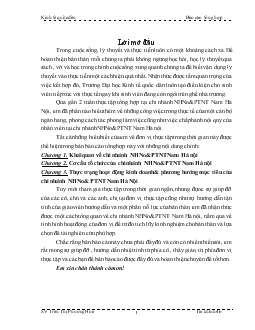 Báo cáo thực tập tổng hợp tại Chi nhánh Ngân hàng nông nghiệp và phát triển nông thôn Nam Hà nội