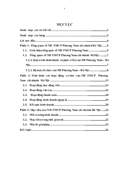 Báo cáo tổng hợp tại Ngân hàng thương mại cổ phần Phương Nam (PNB) chi nhánh Hà Nội