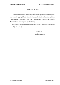 Chuyên đề Hoàn thiện công tác thẩm định các dự án vay vốn tại Ngân hàng thương mại cổ phần Quân đội chi nhánh Long Biên