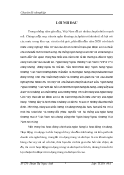Chuyên đề Một số giải pháp nâng cao chất lượng tín dụng trung và dài hạn tại Ngân hàng thương mại cổ phần Ngoại thương Việt Nam