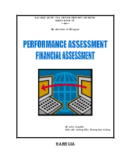 Đề tài Đánh giá hiệu quả hoạt động và Đánh giá tài chính ( performance assessment financial assessment)