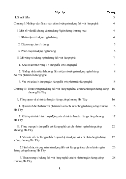 Đề tài Mở rộng tín dụng ngân hàng đối với làng nghề tại chi nhánh ngân hàng công thương Hà Tây, thực trạng và giải pháp