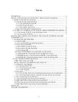 Đề tài Thực trạng các tổ chức trung gian tài chính tại Việt Nam hiện nay