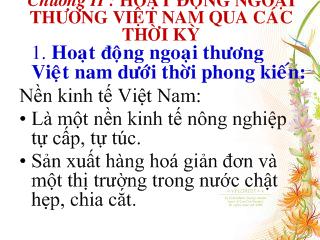 Hoạt động ngoại thương Việt Nam qua các thời kỳ