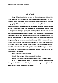 Tiểu luận Thực trạng lưu thông tiền mặt ở Việt Nam và những biện pháp nhằm giảm lưu thông tiền mặt