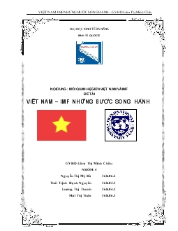 Tiểu luận Việt nam – IMF những bước song hành