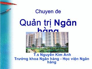 Chuyên đề Quản trị Ngân hàng