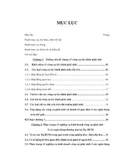 Đề tài Một số giải pháp nhằm phát triển công cụ tài chính phát sinh ở các Ngân hàng thương mại tại thành phố Hồ Chí Minh