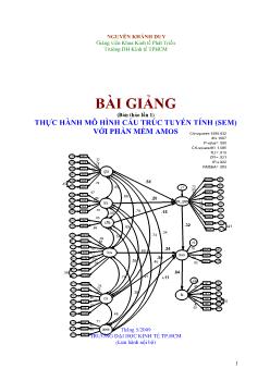 Bài giảng Thực hành mô hình cấu trúc tuyến tính SEM với phần mềm AMOS