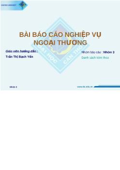 Báo cáo Nghiệp vụ ngoại thương - Đàm phán hợp đồng ngoại thương