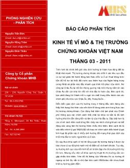 Báo cáo Phân tích kinh tế vĩ mô và thị trường chứng khoán Việt Nam tháng 03 - 2011