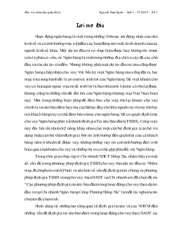 Chuyên đề Các phương pháp định giá tài sản bảo đảm trong hoạt động cho vay theo dự án đầu tư tại Chi nhánh Ngân hàng Công Thương Đống Đa