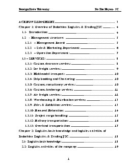 Đề tài Logistics basic knowledge and logistics activities of Indochina Logistics & Trading JSC