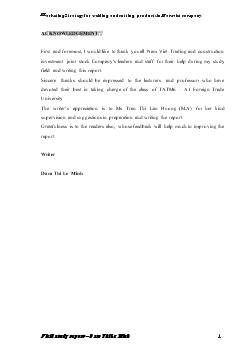 Đề tài Marketing Strategy for welding and cutting products in Namviet company