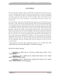 Đề tài Quy trình xuất nhập khẩu hàng hóa bằng đường biển và đường hàng không