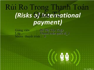 Đề tài Rủi ro trong thanh toán quốc tế ở Việt Nam