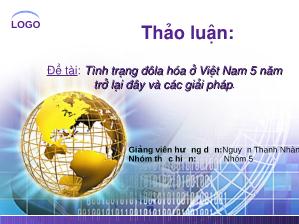 Đề tài Tình trạng đôla hóa ở Việt Nam 5 năm trở lại đây và các giải pháp