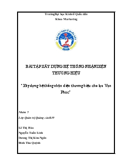 Đề tài Xây dựng hệ thống nhận diện thương hiệu cho lụa Vạn Phúc