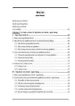 Khóa luận Xây dựng mô hình tập đoàn tài chính - ngân hàng ở Việt Nam và kinh nghiệm từ một số nước Châu Âu