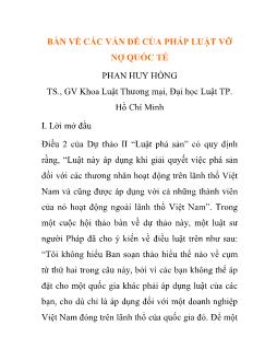 Tiểu luận Bàn về các vấn đề của pháp luật vỡ nợ quốc tế