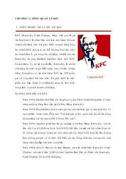 Chiến lược Marketing cho sản phẩm KFC