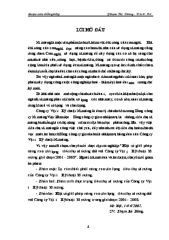 Chuyên đề Một số giải pháp nâng cao sản lượng tiêu thụ xi măng đối với Công ty Vật tư Kỹ thuật Xi măng giai đoạn 2001 - 2005