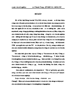 Luận văn Một số giải pháp góp phần nâng cao hiệu quả sản xuất kinh doanh cho Công ty Vietsurestar