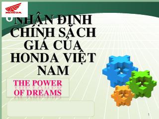 Tiểu luận Nhận định về chính sách giá của xe máy Honda Việt Nam (Slide)