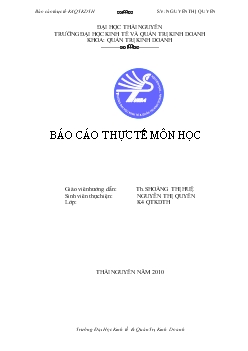 Báo cáo Thực tập tại Công ty TNHH Tân Thịnh