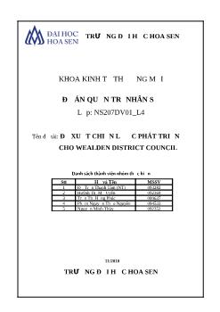 Đề án Đề xuất chiến lược phát triển cho Wealden District Council