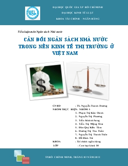 Tiểu luận Cân đối ngân sách nhà nước trong nền kinh tế thị trường ở Việt Nam