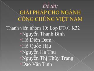 Tiểu luận Giải pháp cho ngành công chứng Việt Nam